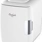 Mini Fridge for Car, Travel Office Desk & Dorm Room 4L Can Electric Plug  WHITE