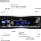 Single Din Car Stereo CDDVD Player Bluetooth FM/AM/RDS Radio USB SD AUX Receiver