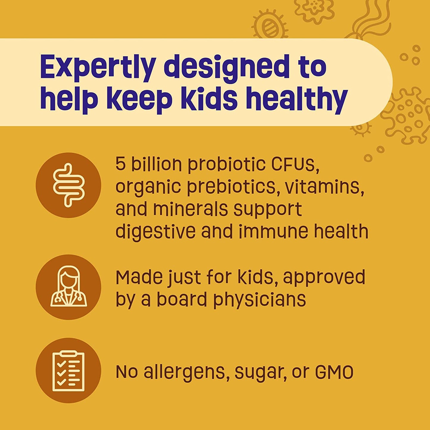 Probiotics for Kids 7 Diverse Strains Organic Prebiotics Vitamins & Minerals