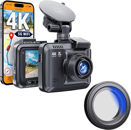 ROVE R2-4K Dashcam Ingeboude WiFi 6 GPS-motorpaneelkamera-opnemer