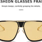 Sunglasses Men Women Unisex  Goggle Alloy Big Frame Metal Punk Style Shield
