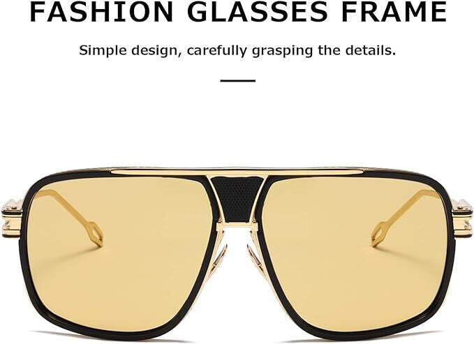 Sunglasses Men Women Unisex  Goggle Alloy Big Frame Metal Punk Style Shield