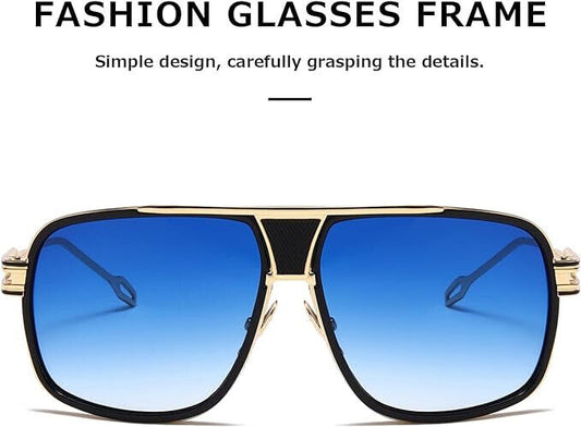 Sunglasses Men Women Unisex  Goggle Alloy Big Frame Metal Punk Style Shield