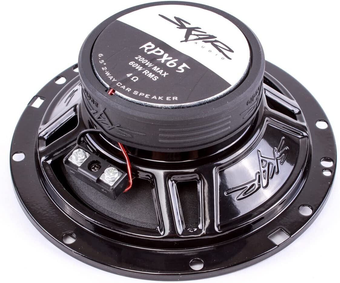 Skar Audio RPX65 6.5" 200W 2-Way Coaxial High Sound Quality Car Speakers, PAIR
