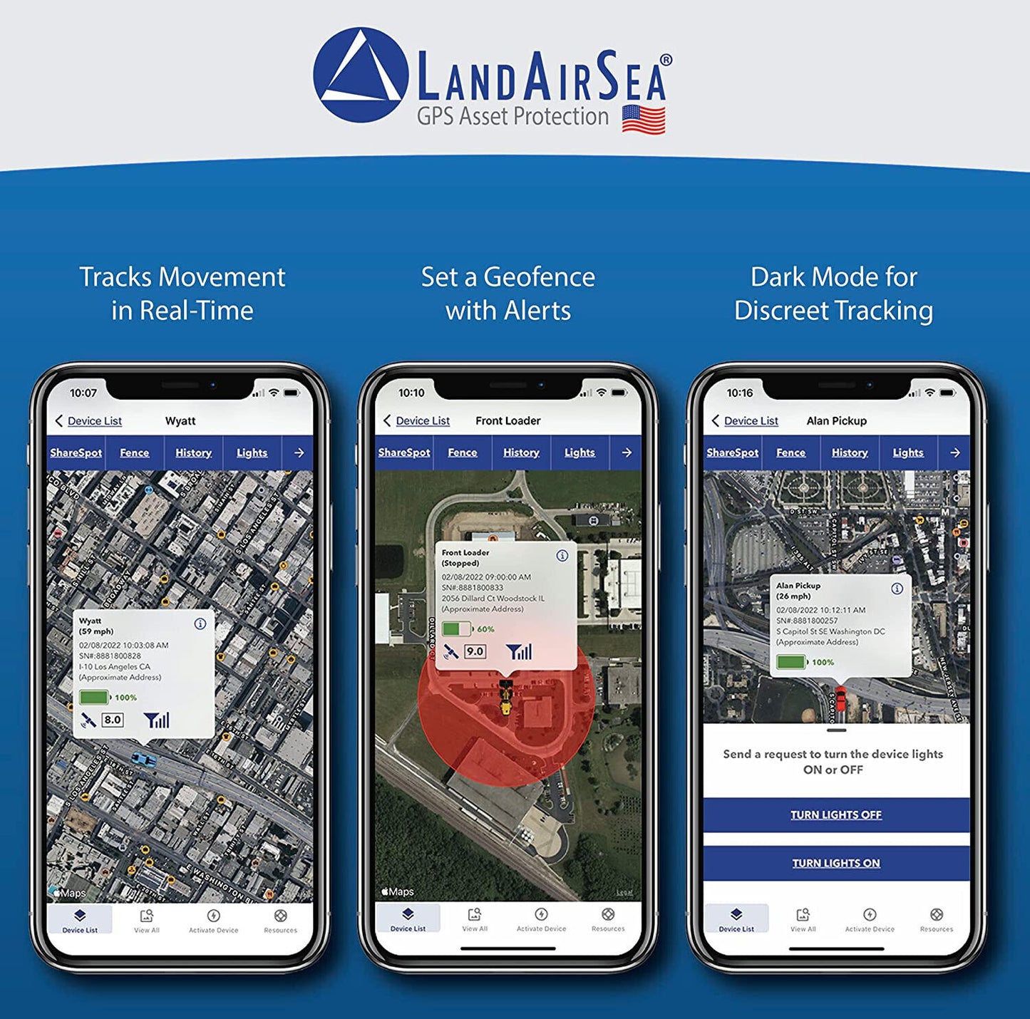 LandAirSea 54 GPS Tracker, Waterproof Magnet Mount. Full Global Coverage. 4G