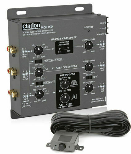 CLARION MCD360 3-WAY 6-CHANNEL INPUT ELECTRONIC CROSSOVER W/ 5-VOLT RCA OUTPUTS