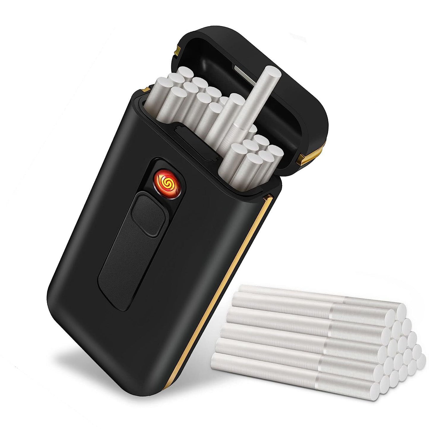 Cigarette Case with Smell Proof Lighter King Size Cigarettes Holder