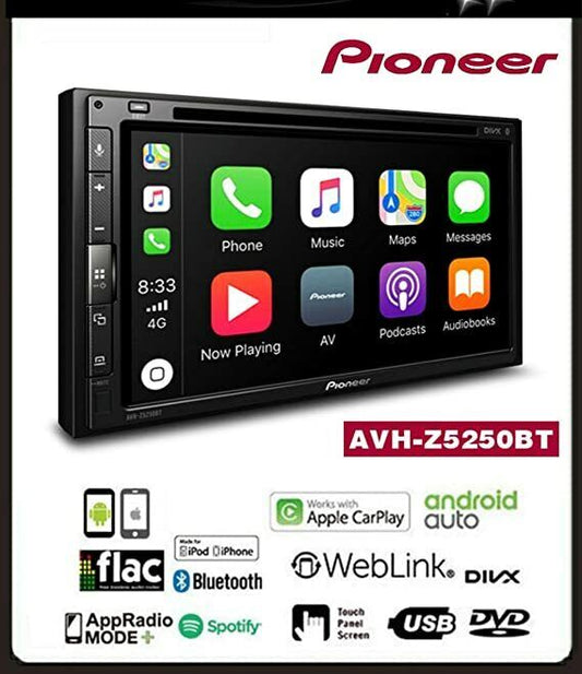 PIONEER 6.8" MULTIMEDIA DVD APPLE CARPLAY ANDROID AUTO BLUETOOTH STEREO RECEIVER