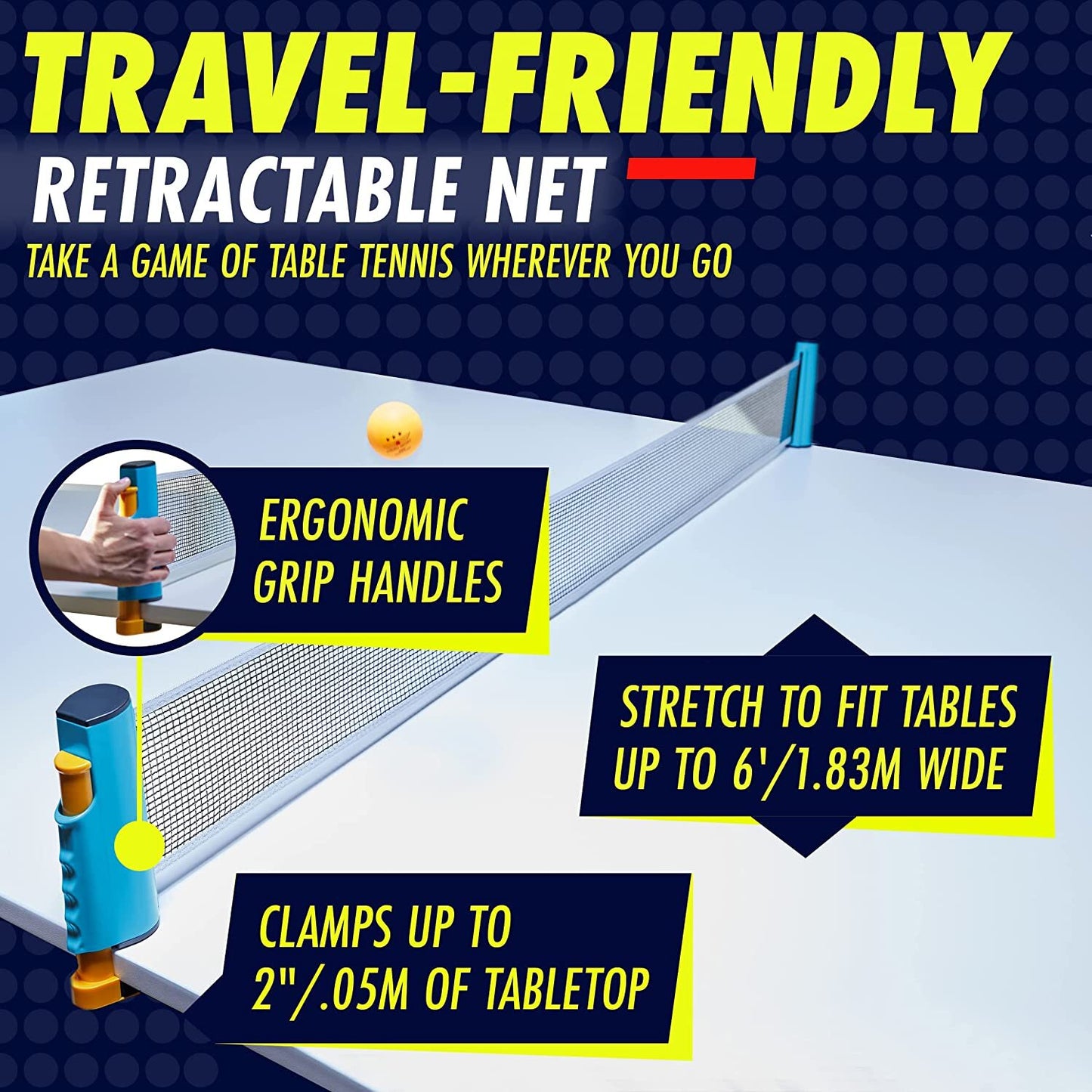Ping Pong Paddles Set Professional Table Tennis Rackets Balls Retractable Net