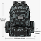 Tactical Military Army Rucksack 60L Assault Detachable Molle Backpack BLKBLUPATC