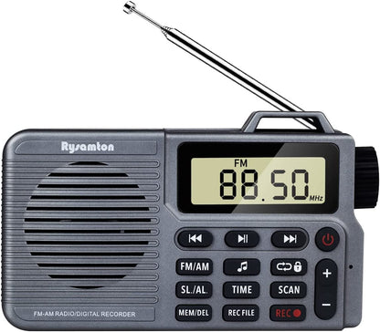 Draagbare AM/FM-radio, Klein Sakradio met Bluetooth, Basspreker, Mikro SD