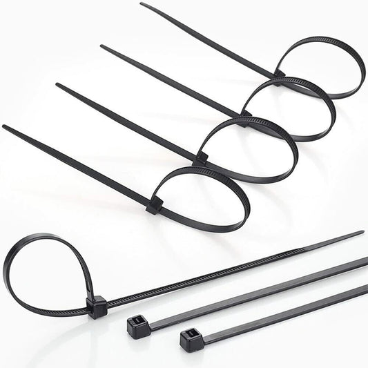 500 Packs Self-Locking  Cable Zip Ties,4+6+8+10+12-" Width 0.16inch Nylon Cable