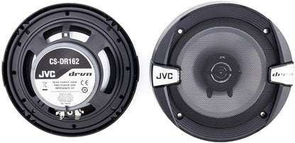 JVC CS-DR162 DRVN Reeks 6.5 Duim 2-Rigting 300 Watt Motorluidsprekers Koaksiaal - Stel van 2