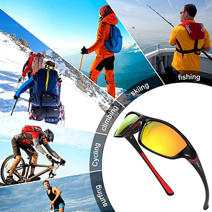 4 Pairs Unisex Polarized Sunglasses UV Protection Sports Driving Glasses Sports