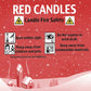 NEW 100 PCS  Red Candles 4 inch X 1/2 inch Diameter 1.5 Hour Burn Time.Unscented