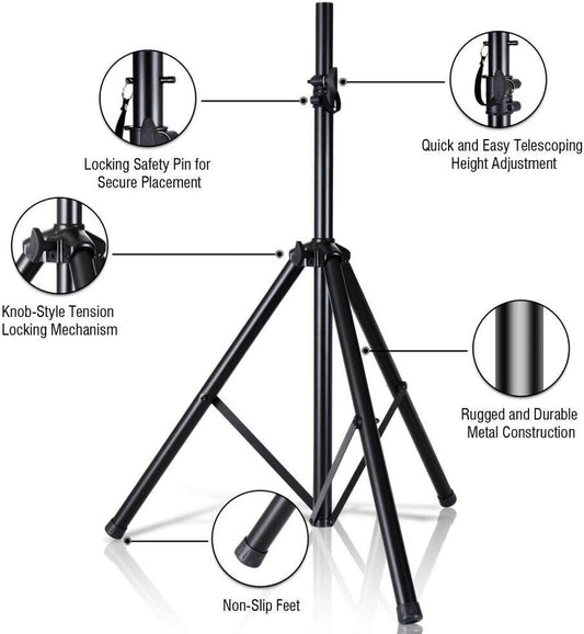 Universal Speaker Stand Mount Holder Heavy Duty Tripod w Adjustable 40”-71" NEW