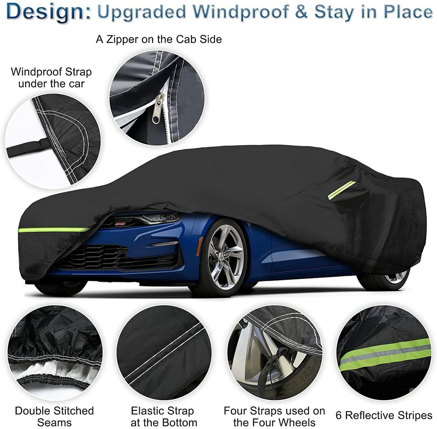 2010-2021 Camaro Full Car Cover Waterproof All Weather, Outdoor Car Covers I NEW