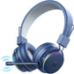 NAVY BLUE BTH03 Kids Bluetooth Headphones Safe Volume, Colorful LED LIGHTS