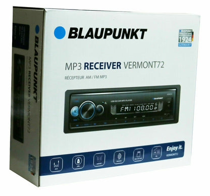 Blaupunkt VERMONT 72 Enkel Din Meganieklose Bluetooth-ontvanger m/ USB/AUX/SD/SD