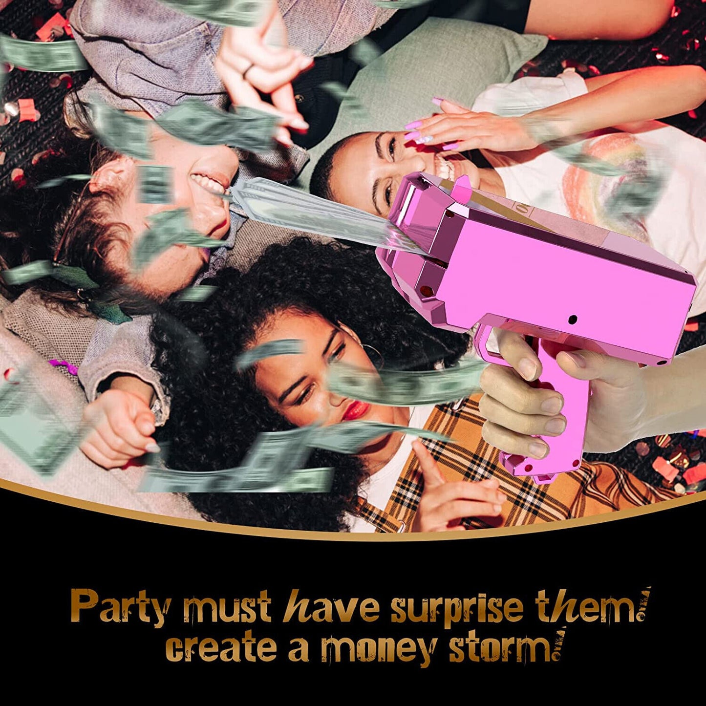 Prop Gun Make it Rain Money Gun for Movies That Look Real Handheld Cash Gun