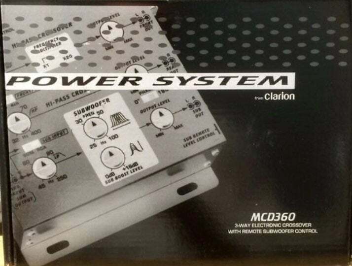 CLARION MCD360 3-WAY 6-CHANNEL INPUT ELECTRONIC CROSSOVER W/ 5-VOLT RCA OUTPUTS