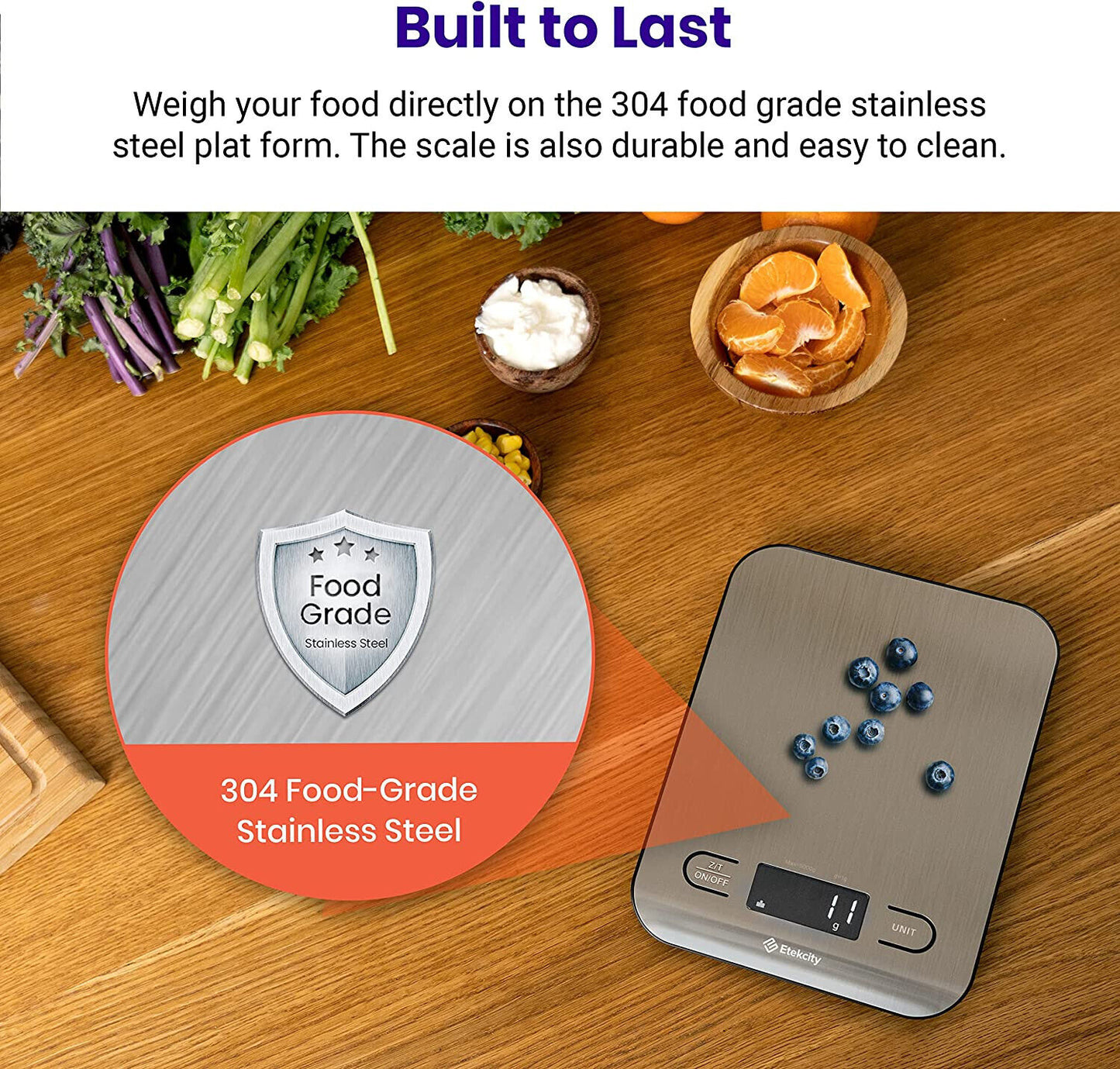 Digital Grams and Ounces for Weight Loss Keto Baking Etekcity Food Kitchen Scale
