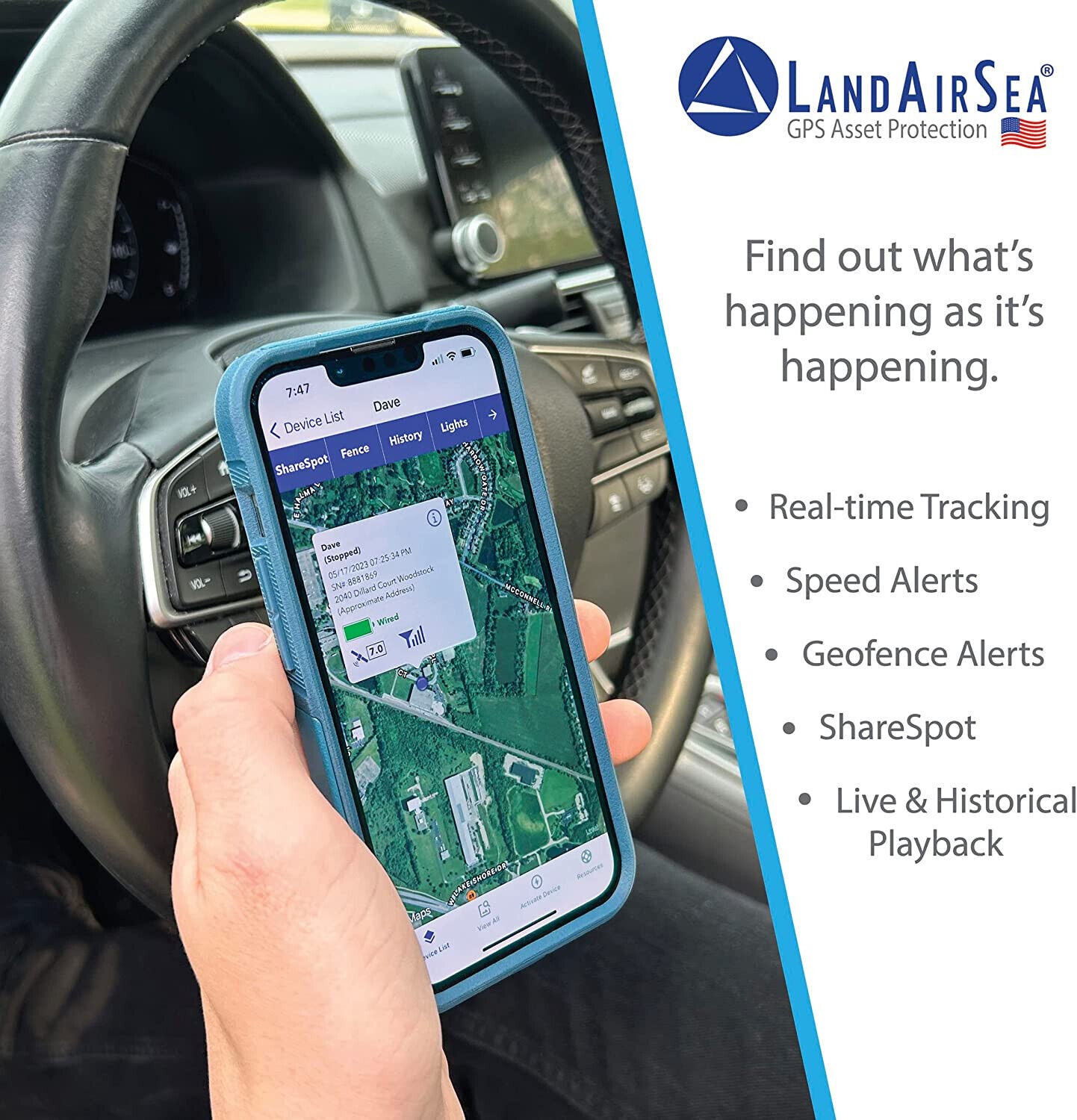 LandAirSea 54 GPS Tracker, Waterproof Magnet Mount. Full Global Coverage. 4G