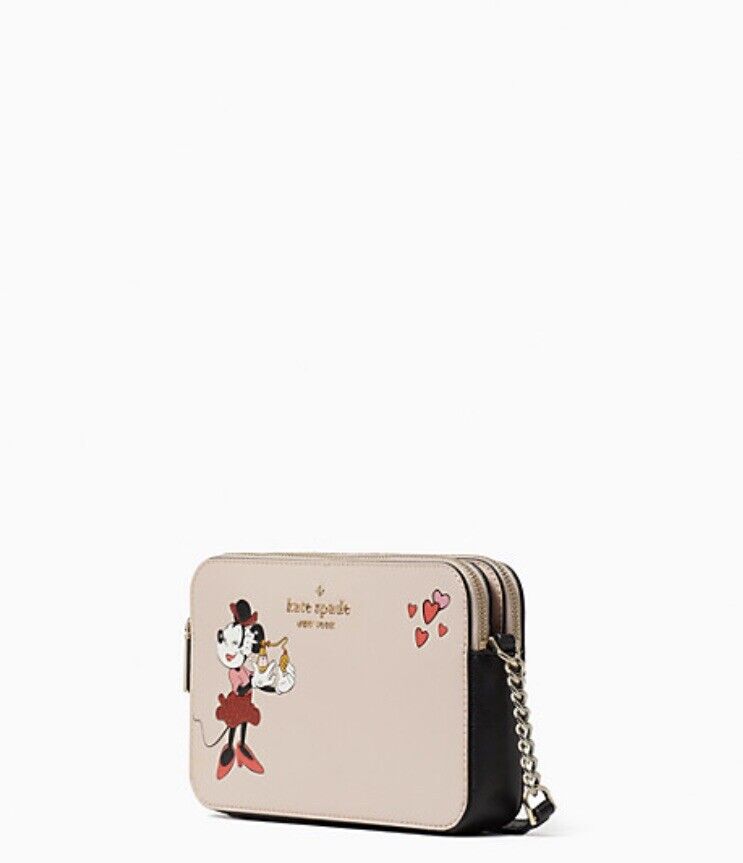 KATE SPADE NEWYORK LIMITED EDITION DISNEY MINNIE DOUBLE ZIP CROSSBODY WOMEN BAG
