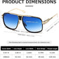 Sunglasses Men Women Unisex  Goggle Alloy Big Frame Metal Punk Style Shield