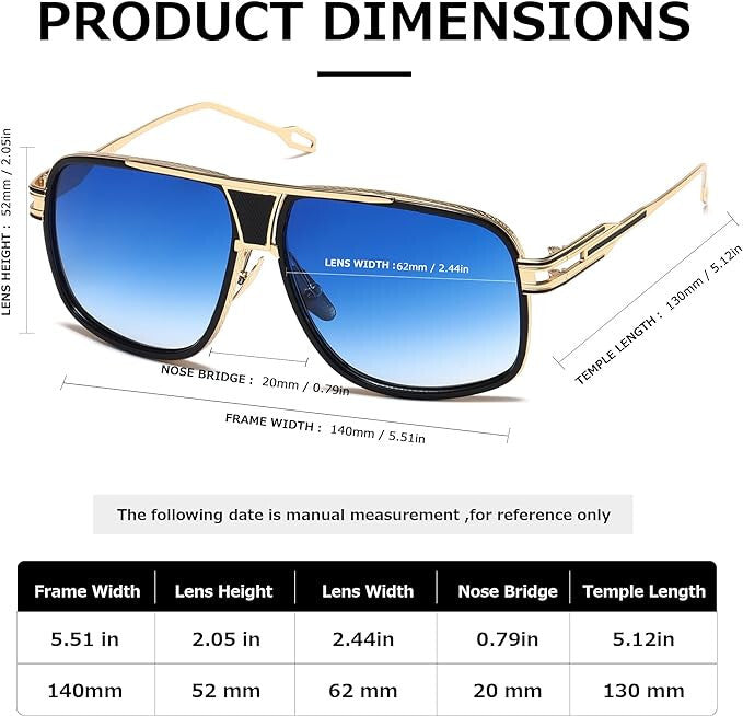 Sunglasses Men Women Unisex  Goggle Alloy Big Frame Metal Punk Style Shield