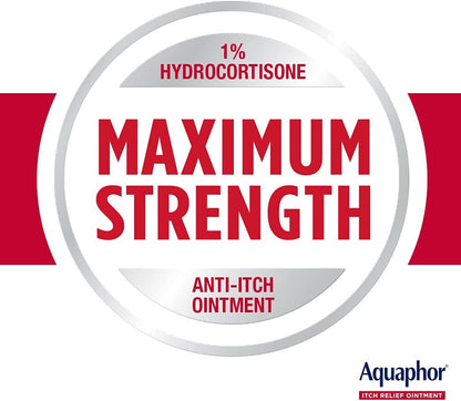 Aquaphor Itch Relief Ointment, Maximum Strength 1% Hydrocortisone Relieves Itch