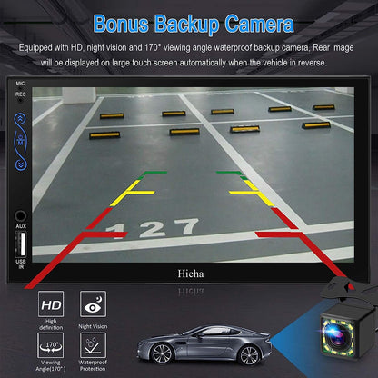 Car Play, Android Auto, MP5, Mirror Link, SWC, Met Oudio/Video-invoer 2-DIN 7" Bluetooth