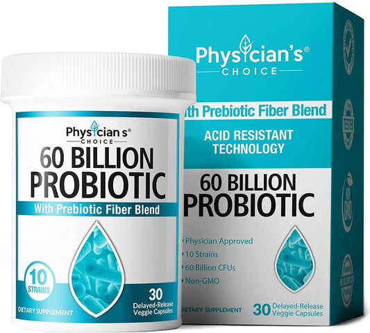 Probiotics for Women and Men, Natural, 60 Billion CFU - Probiotic Supplement