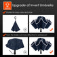 Inverted Compact Umbrella Large Windproof Umbrellas Reflective Stripe BLUE
