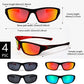 4 Pairs Unisex Polarized Sunglasses UV Protection Sports Driving Glasses Sports
