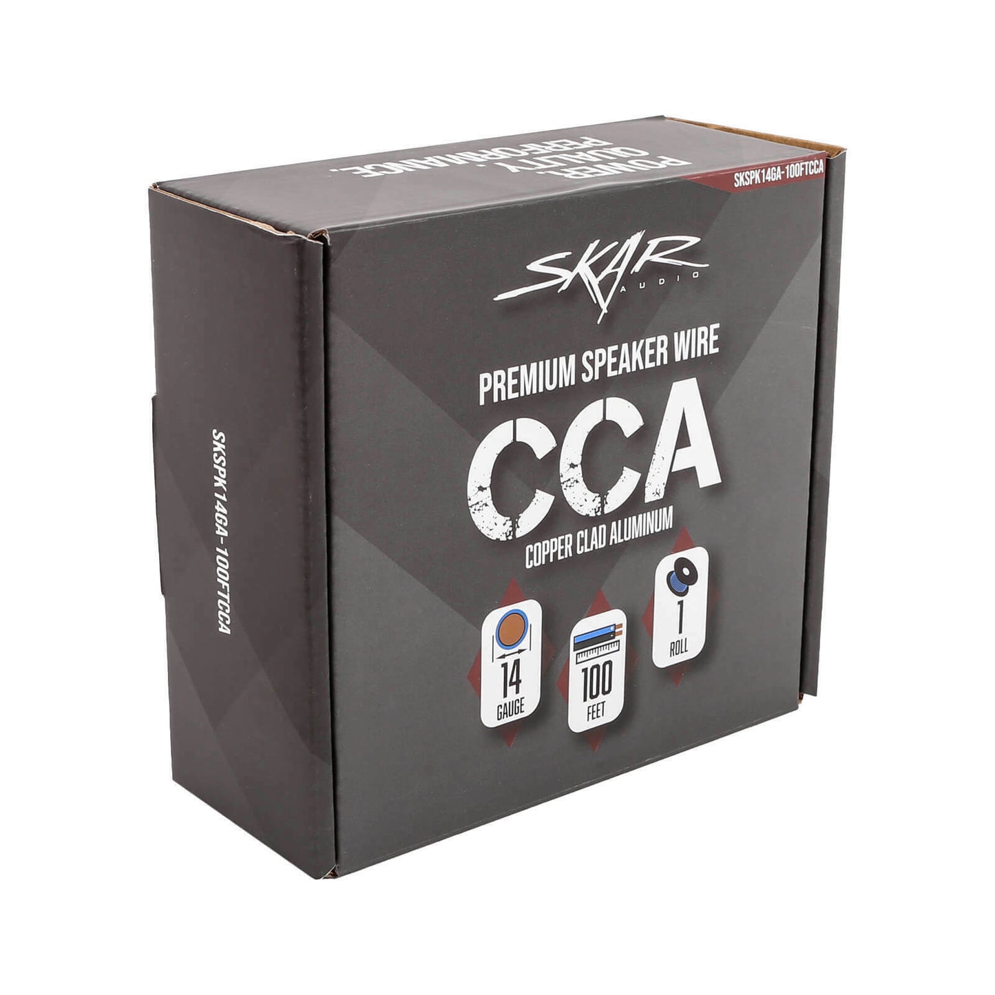 NEW Skar Audio 14 Gauge CCA Car Audio Speaker Wire - 100 Feet (Matte Brown/Blue)