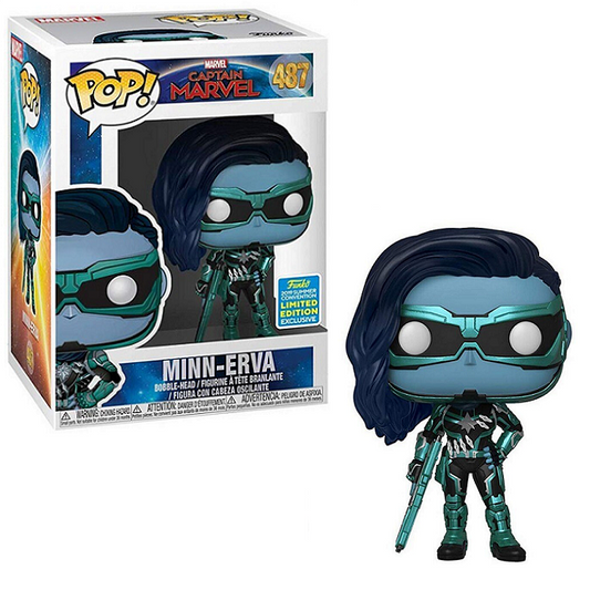 FUNKO POP ! CAPTAIN MARVEL  MINN-ERVA 487 VINYL FIGURE I BRAND NEW I SEALED