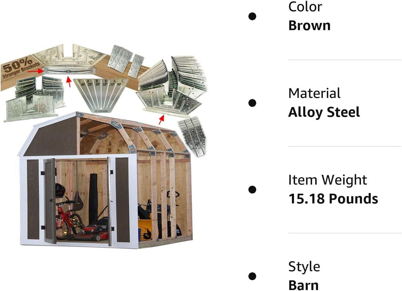 EZBUILDER 50 Structurally Stronger Truss Design Easy Shed Kit Builds 6in–14in