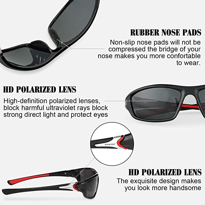 4 Pairs Unisex Polarized Sunglasses UV Protection Sports Driving Glasses Sports