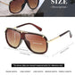 Sunglasses Men Women Unisex  Goggle Alloy Big Frame Metal Punk Style Shield