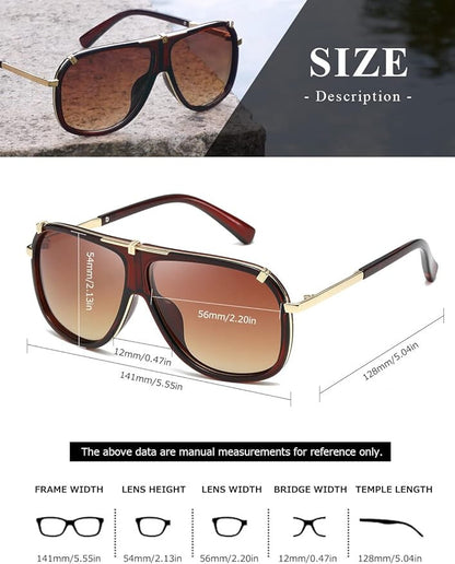Sonbrille Mans Vroue Unisex Bril Legering Groot Raam Metaal Punkstyl Skild