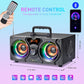 Portable Bluetooth Speakers with Double Subwoofer, 60W Loud Stereo EQ FM Remote