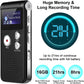 16GB Digital Voice Activated Recorder - Voice Recorder with Playback - Portable