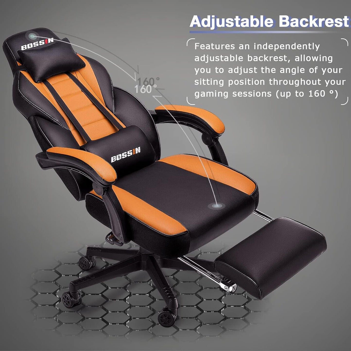 Big and Tall Gaming Chairs for Adults Ergonomic Video Game Chairs with footrest