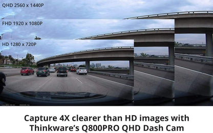 THINKWARE Q800PRO Dubbele Dash Cam Voor- en Agterkamera vir Motor, 1440P, 32GB I NUUT
