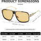 Sunglasses Men Women Unisex  Goggle Alloy Big Frame Metal Punk Style Shield