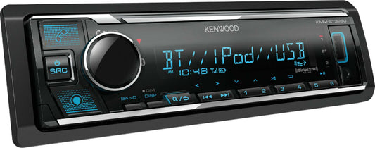 Kenwood K MMBT328 In-Dash Single DIN AUX USB Bluetooth Digital Media Receiver