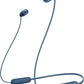 NEW BLUE Sony WC100 Wireless in-Ear Bluetooth Headphones with Built-in Mic -