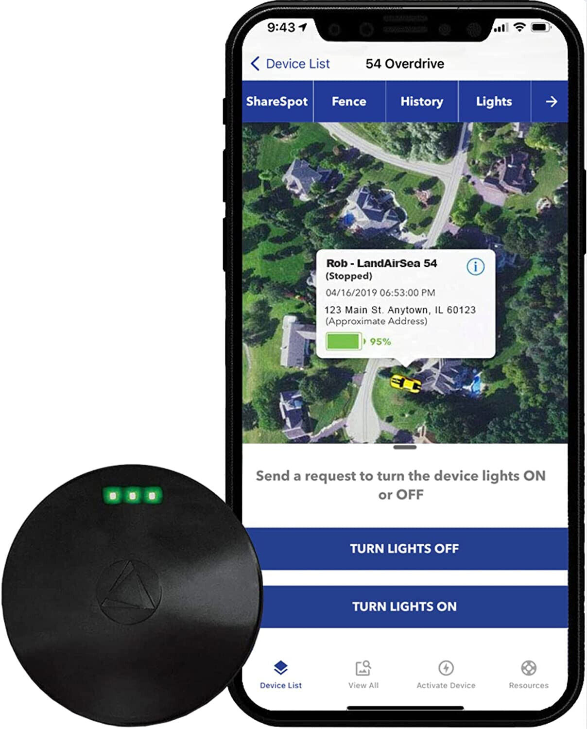 LandAirSea 54 GPS Tracker, Waterproof Magnet Mount. Full Global Coverage. 4G