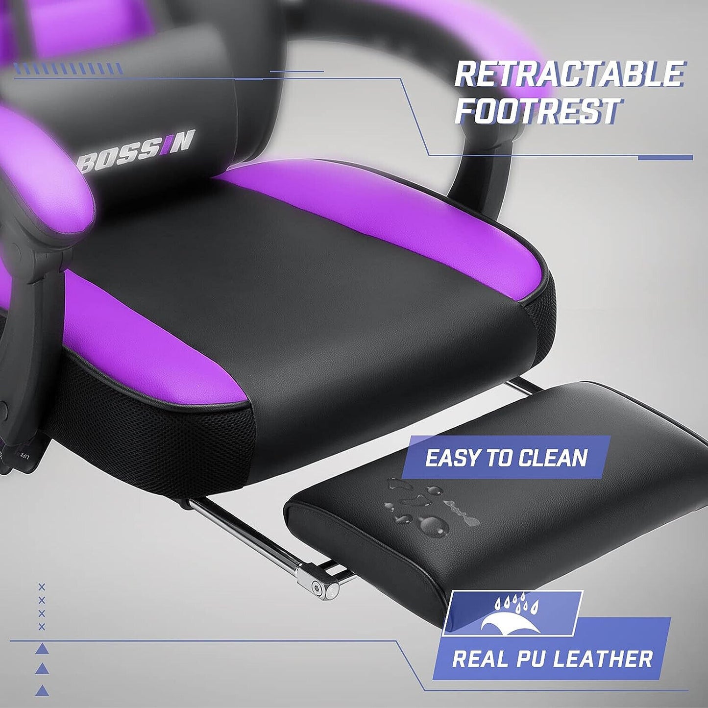 Big and Tall Gaming Chairs for Adults Ergonomic Video Game Chairs with footrest